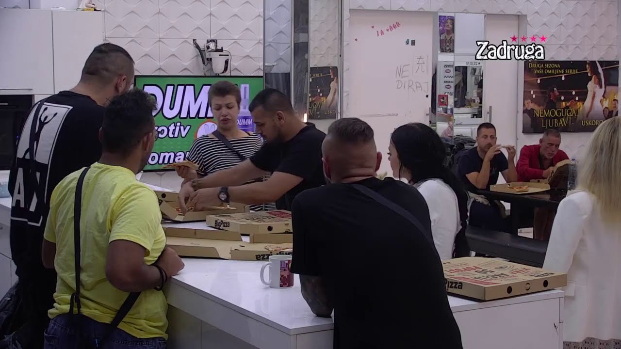 Zadruga 4 - Zadrugarima stigla pica, Matora i Bora podelili sve na ravne časti - 19.06.2021.