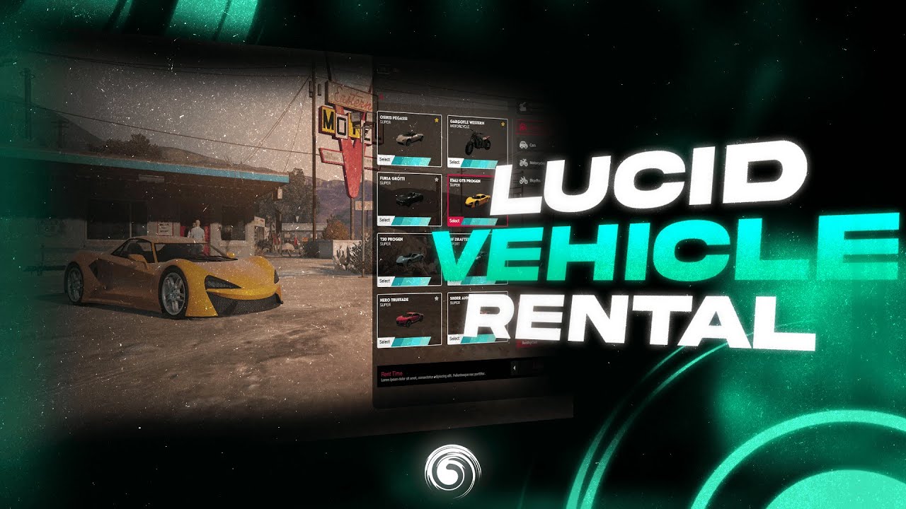 [QB/ESX] FiveM Vehicle Rental Script | lucid-vehicle-rental - YouTube