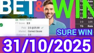 Correct Score Tips & Predictions Today 31/10/2025 | Expert Football Bets & Sure Wins screenshot 2