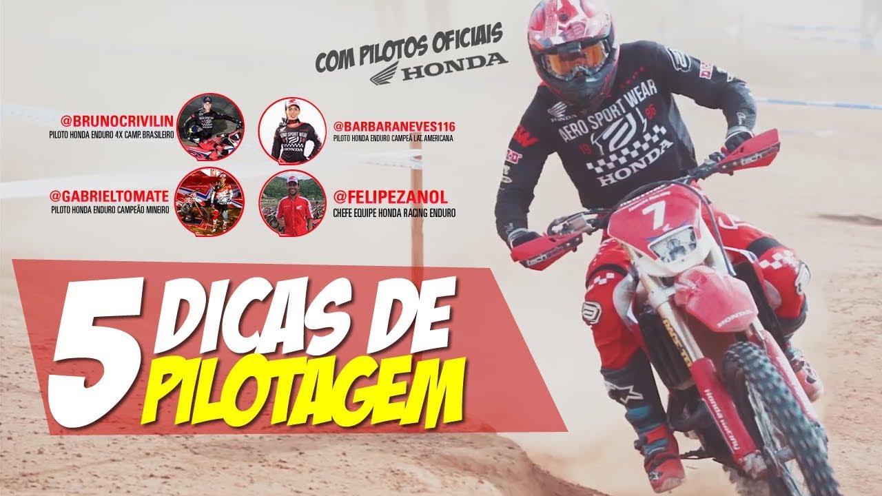 Pilotos da equipe Honda Racing dão dicas para fazer trilhas de moto