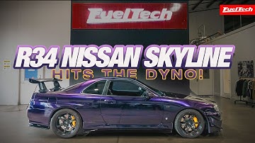 R34 Skyline Track Car on the Hub Dyno! Baseline Tune with FT600 | Part 1