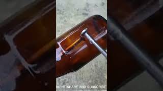 how to punch a hole in a glass bottle without using a drill #shorts #videoshorts