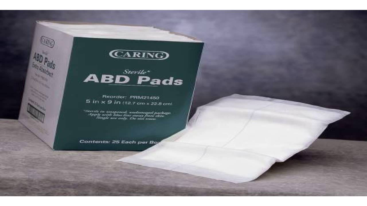 PRM21454 Caring Sterile Abdominal Pads YouTube