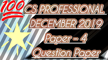 CS Professional Paper-4 Secretarial Audit, Compliance Management and Due Diligence (Module-II) dec19