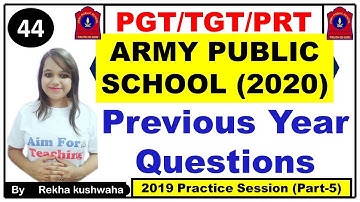 (2020) Army Public School Series- 44 (Part-A) | Best Psychology | 2019 Previous Year Paper