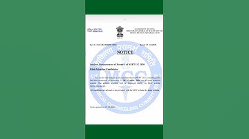 NEET 2020 | Postponement of Round 1 of NEET UG 2020 #Shorts