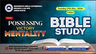 DIGGING DEEP || POSSESSING VICTORY MENTALITY|| TUESDAY  17/12/2024