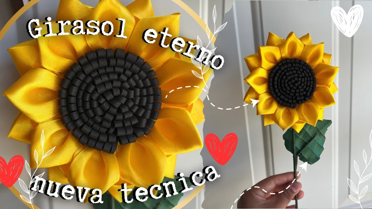 Girasol eterno NUEVA TÉCNICA 🌻| Tutorial paso a paso