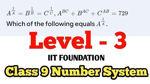 Level -3 Type Question IIT FOUNDATION | Class 9 Maths Pearson IIT Foundation Ch 1