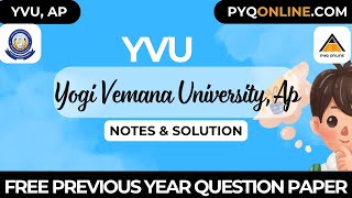 YVU Yogi Vemana University PYQ AND NOTES AND SOLUTION OF ALL THE COURSE #PYQ #NOTES #andhrapradesh screenshot 1