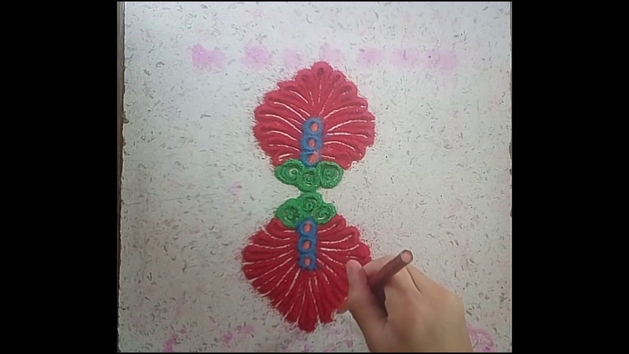 Rangoli Art by Pencil - YouTube