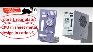 sheet metal design in catia | cpu rear plate in catia v5 | part-1| generative sheet metal design