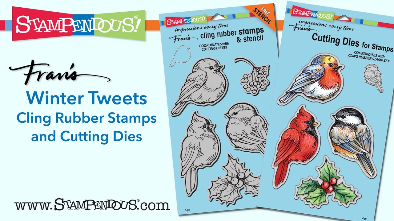 Winter Tweets Rubber Stamps and Dies YouTube