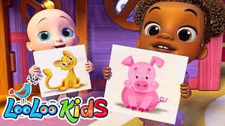 🎶🐾 LooLoo Kids Animal Sounds & Emotion Song 🎤🐶 🌟 | Fun Kids' Songs! 🎉| Toddler Songs