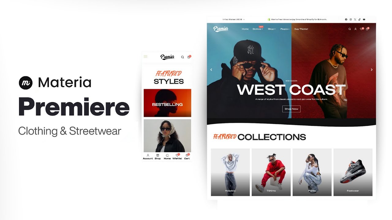 Best Shopify Theme For Clothing Brands | Streetwear Premier