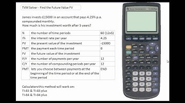 Using the TVM Solver to find the Future Value