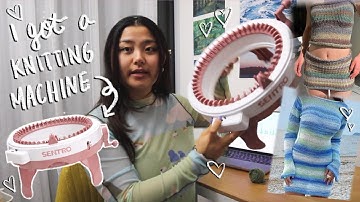 I bought the knitting machine!! Unboxing and trying to figure out how to use it :
