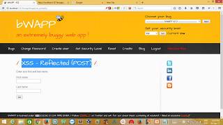 XSS-Reflected-POST-bWAPP-low-akkubhosle