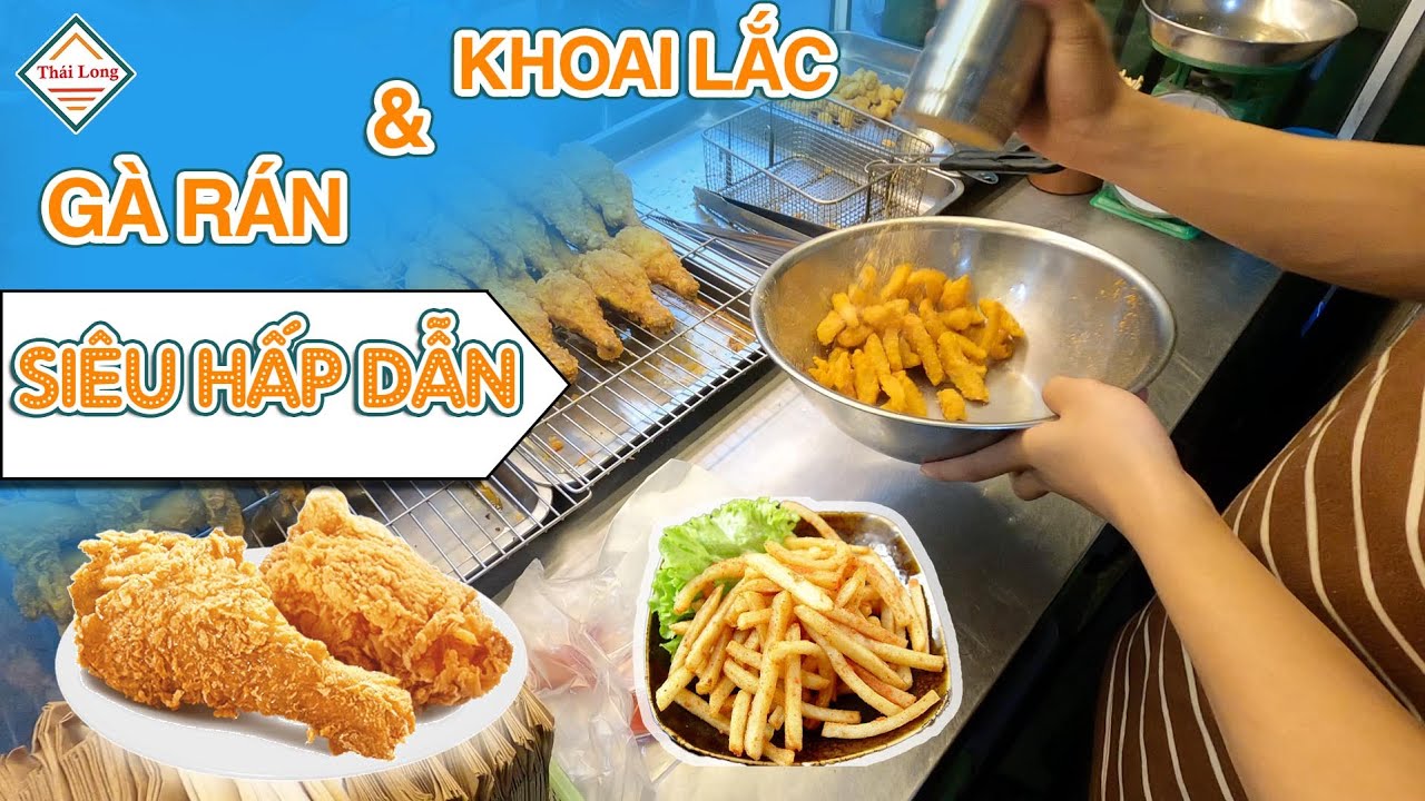 Cách làm gà rán, khoai lắc cho các tiệm gà rán! | Máy... - youtube