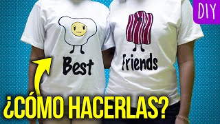 CAMISETAS de MEJORES AMIGAS 👕🌸 (DIY Manualidades) + DISEÑO -