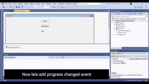 C# | WinForm Control | BackgroundWorker Usage, Event - Example 1