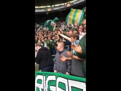 Celtics Green Brigade opening their Standing Section, first in Britain!