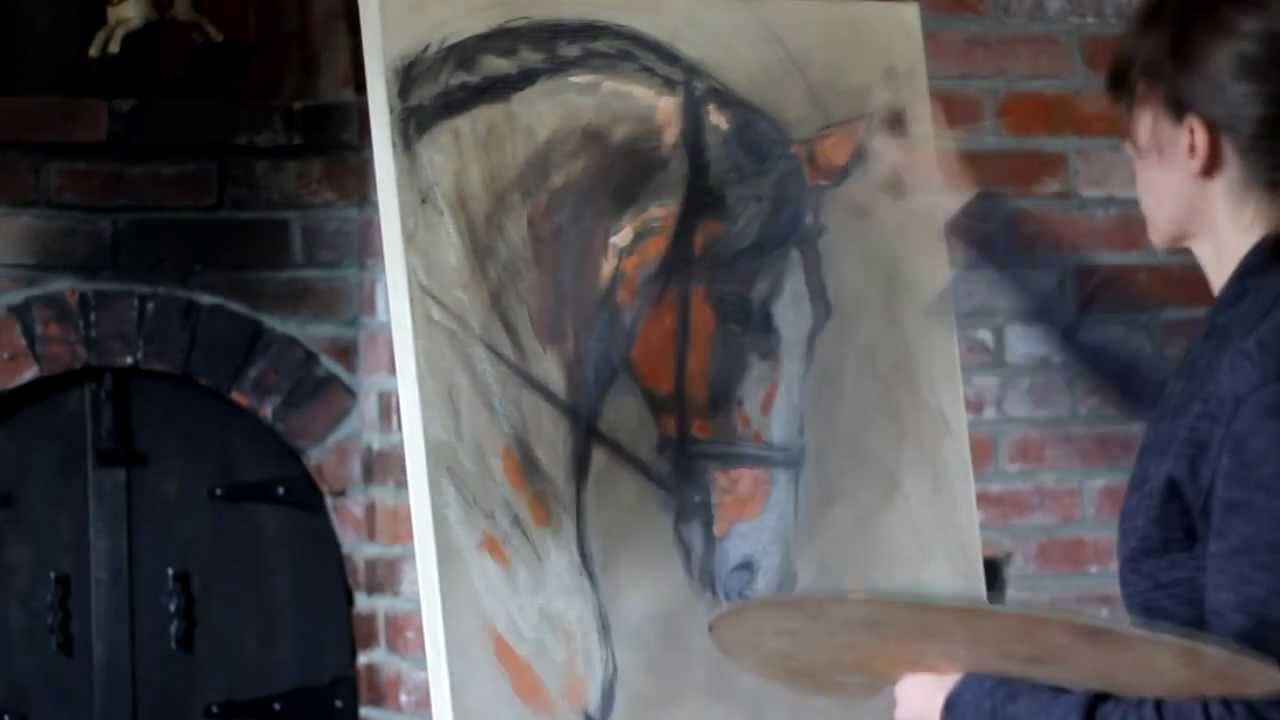 Dressage Horse sped up painting YouTube