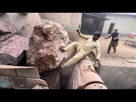Giant Rock Crusher at Work💥 | INSANE Power as Massive Stones Get Destroyed