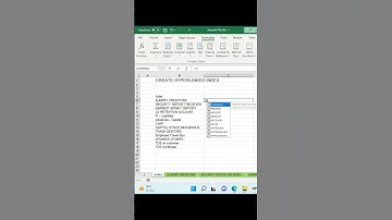 Create Hyperlinked Index in Excel #excel #shorts #informative