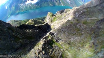 Wingsuit proximity flying in Norway 2010 by Halvor Angvik