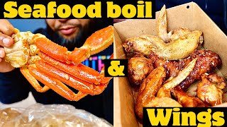 Cajun Seafood Boil and Wings at newcomer "Chix and Chicks" A good bang for your buck near UPenn.
