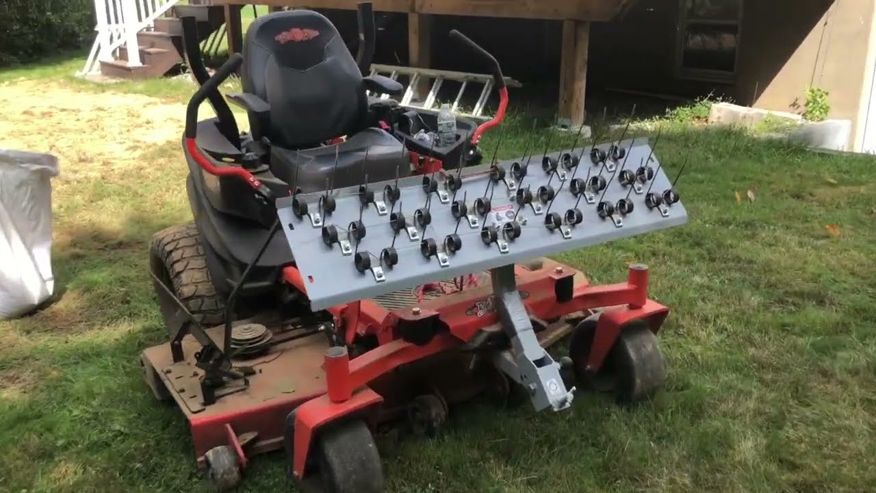 SPREADING TOPSOIL WITH A ZERO TURN MOWER YouTube