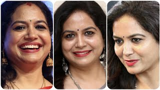 Sunitha Aunty Closeup Face Singer Sunitha Cute Face Closeup Actress Closeup Views