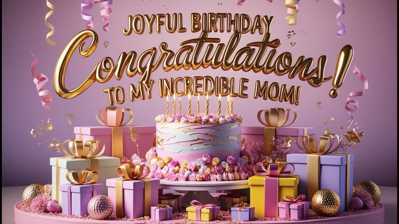 Hourlong birthday party: Happy Birthday Mom! BLUE 