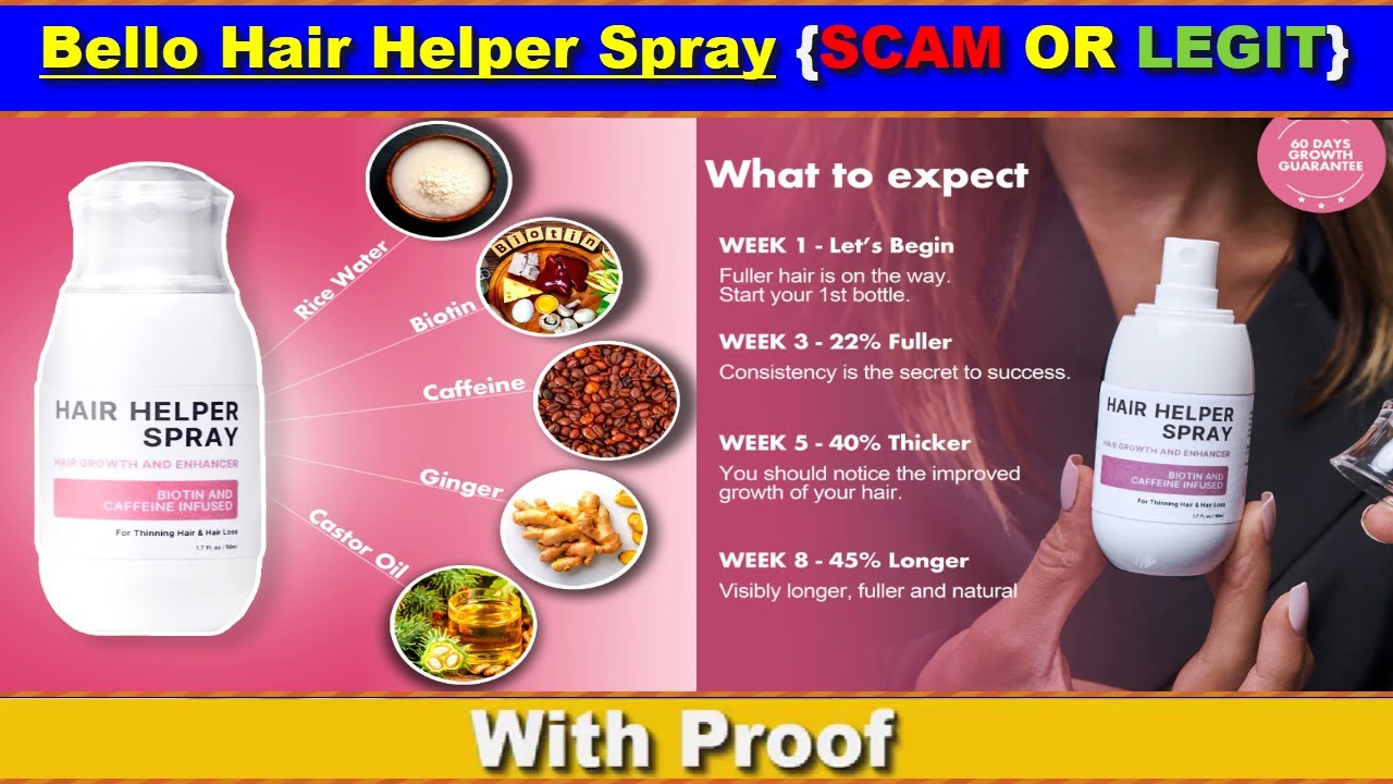 Bello Hair Helper Spray Reviews (Jan 2024) - Want To Know Is Bello Hair