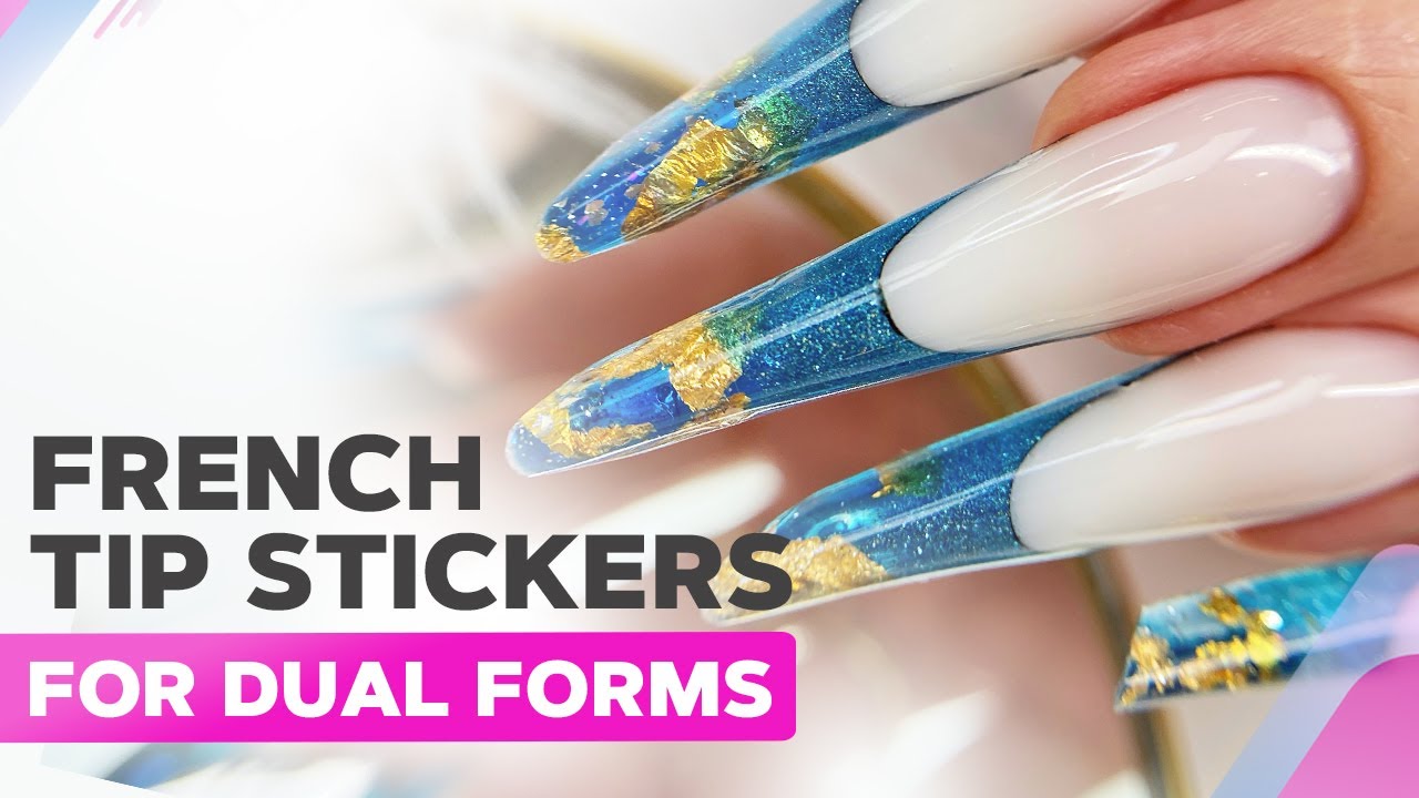 Наклейки для ногтей с французским дизайном | Френч-типсы с инкапсулированными двойными формами