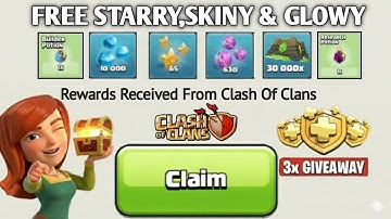 😍CLAIM Free Shiny,Glowy,Starry Ores + Builder,Power,Research Portion & Gems In Clash Of Clans!✅