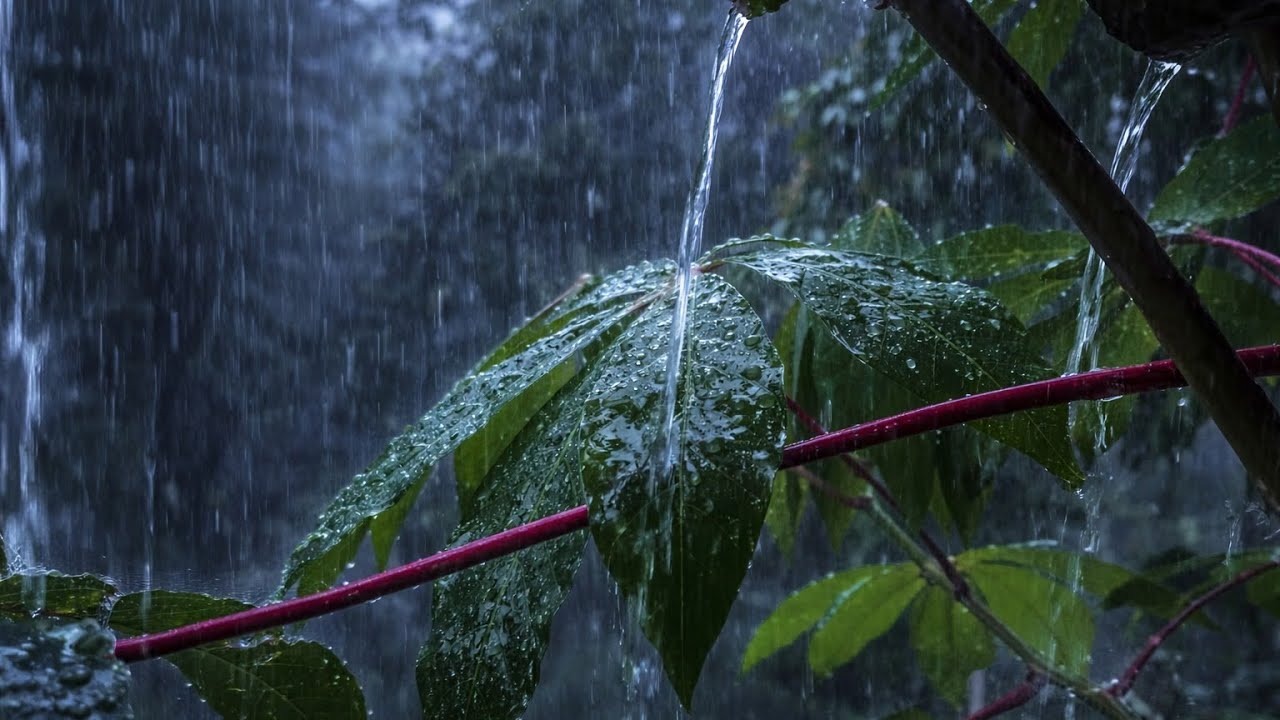 Deep Sleep with Heavy Rain Sounds All Night  Relaxing Rain Noise for Peaceful Rest