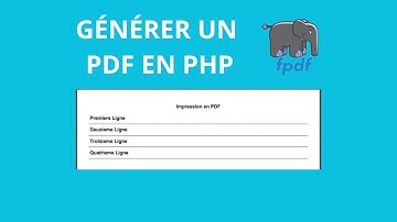 Générer un fichier PDF en PHP avec FPDF