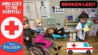 Elsa & Anna's Hospital Visit  Is Anna okay!? Disney Princess Dolls | Waiting Room | Xray | Doctor