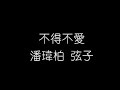 潘瑋柏 弦子 不得不愛 無損音樂FLAC 歌詞LYRICS 純享 潘瑋柏 弦子 不得不愛 無損音樂FLAC 歌詞LYRICS 純享