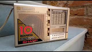 sharp 10 band radio  old vintage sharp radio midium  or sw all selecter