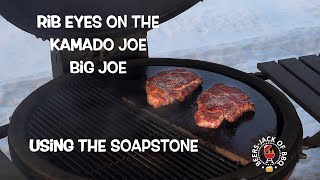 Prime Ribeyes Reversed Seared on the Kamado Joe Using the Soapstone!