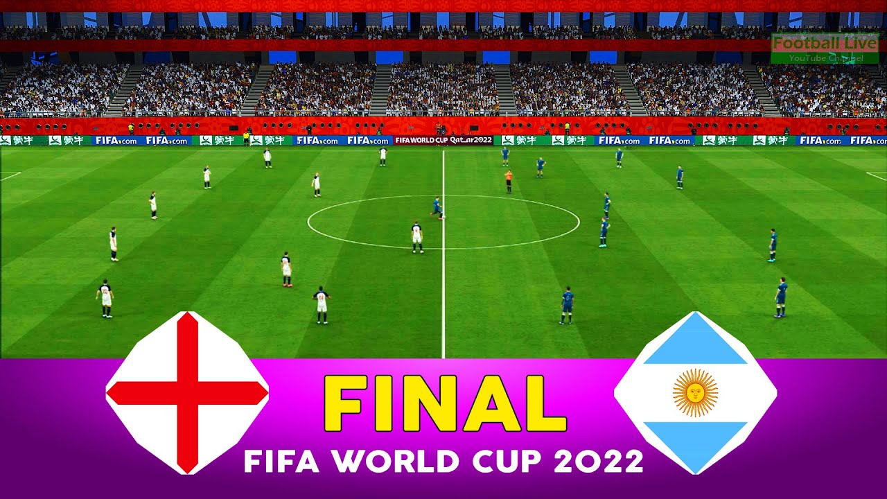 Realistic PES England vs Argentina Final FIFA World Cup 2022 Full Match Messi vs England