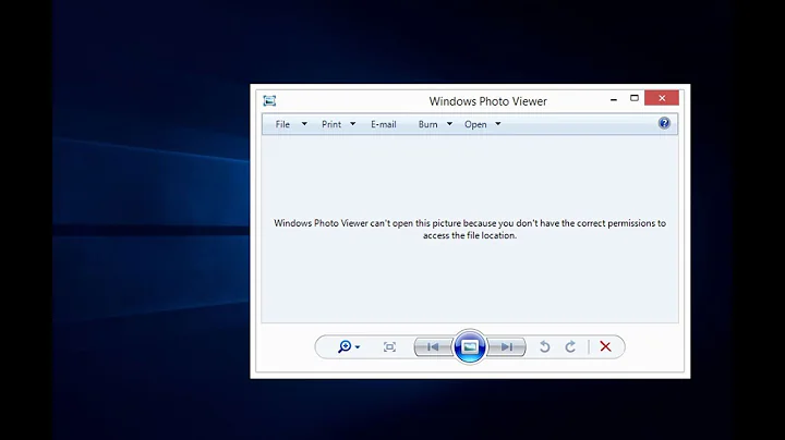 Solved: Windows photo viewer can't open this picture because you don't have correct permission