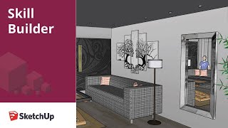 Creating a mirror effect in SketchUp  Skill Builder
