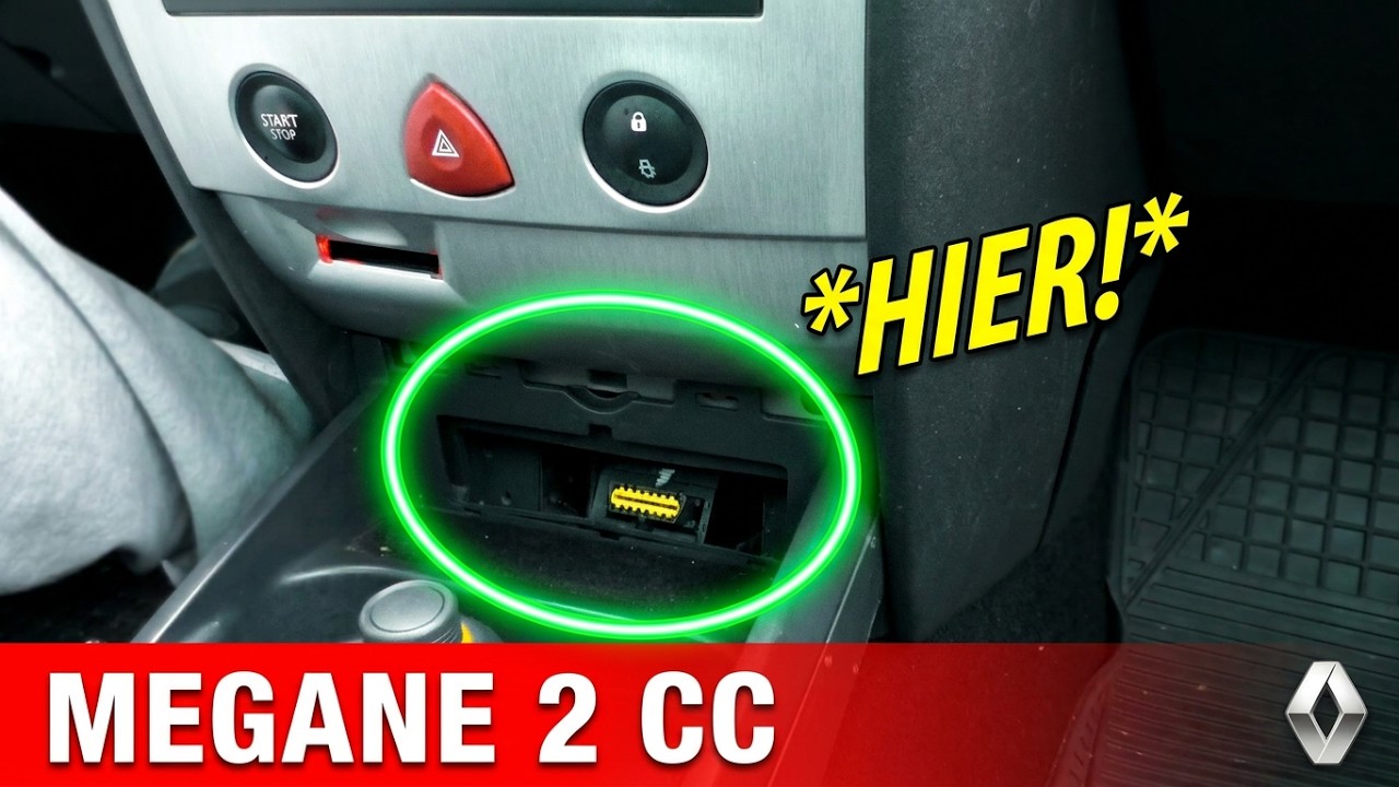Renault Megane OBD2 Socket Location on the Dashboard