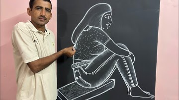 Easy girl drawing tutorial ||🤔👌|| #easydrawing #drawingtutorial #youtubevideo #nareshart 
