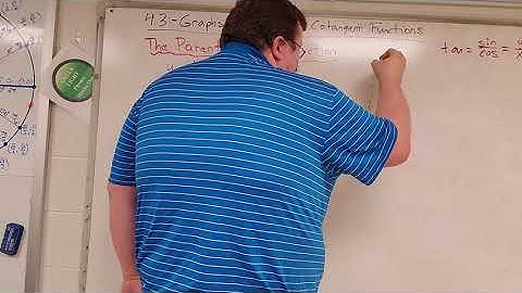 Trig Section 4.3 - Graphs of Tangent and Cotangent Functions