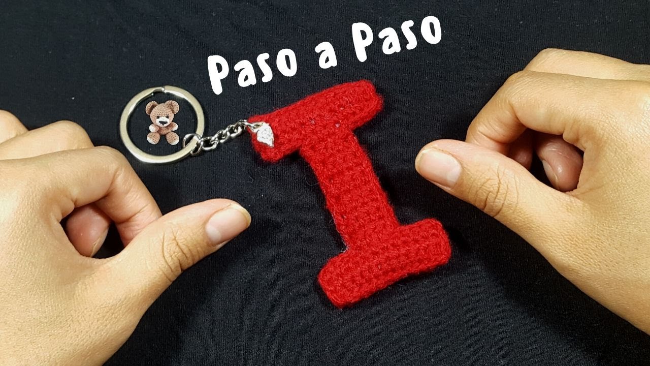 LETRA (I) TEJIDO A CROCHET 💟 LLAVERO PASO A PASO - HEYDCROCHET